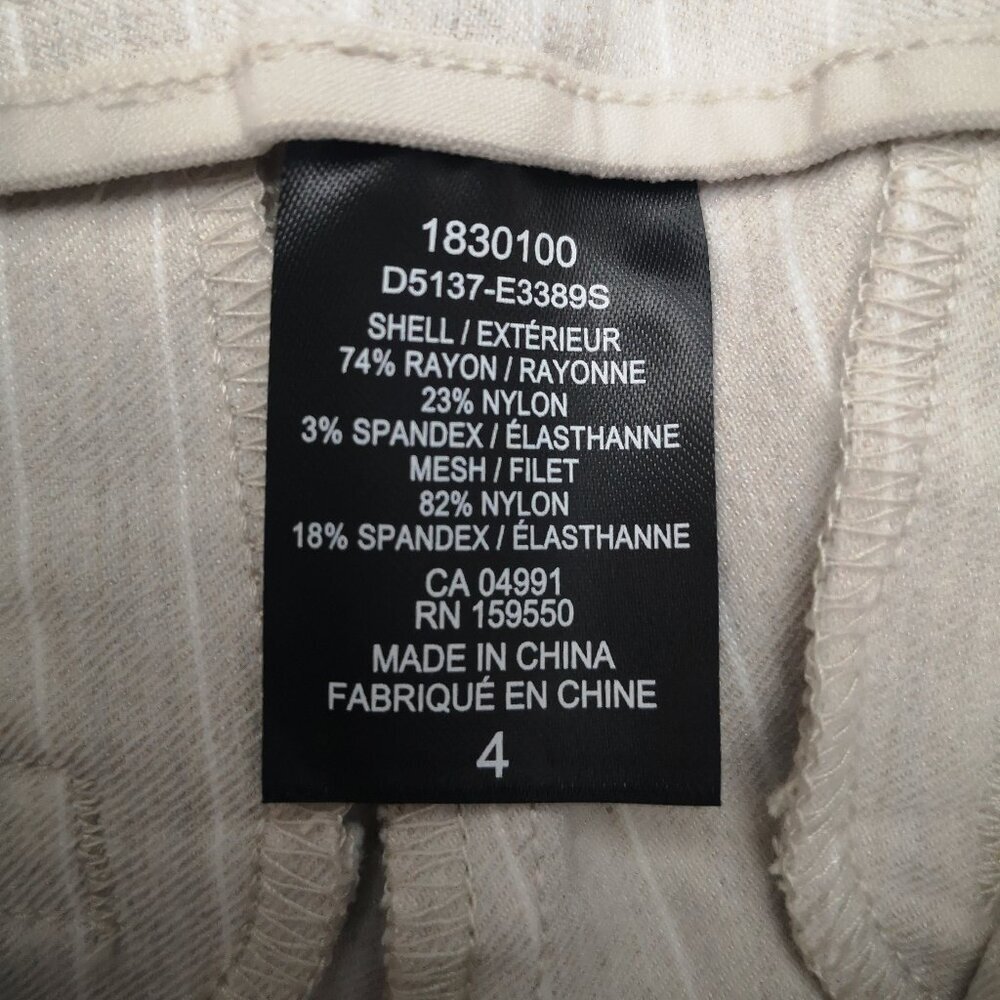NWT Hilary Radley Ladies Size 4 Light Tan Slim Leg Pull On Style Pants - Picture 4 of 10
